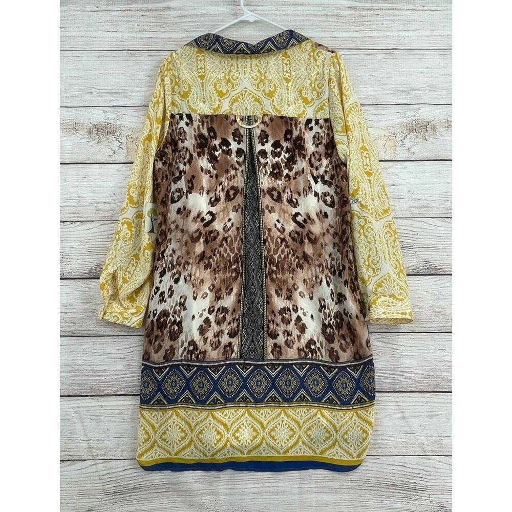 Fig & Flower Boho Print Slip Lined Button Down Sh… - image 2